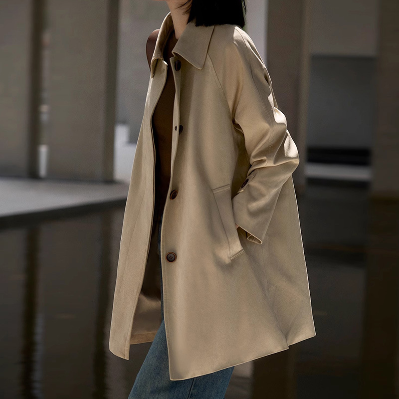 飒美麂皮绒 短款夹克/中长款风衣 工装女式外套女装2026春季新款
